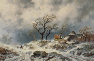 Holandská zimní krajina (sněhové závěje)