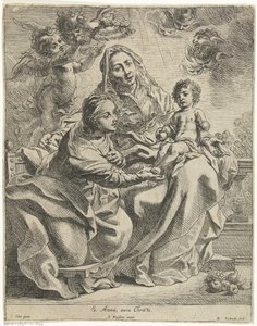 Anna ve třech S. Anna, auia Christi (titul na předmětu)