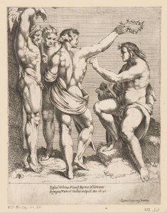 Apollo a Marsyas Tisky po skladbách Raphaela (název série) od Remy Vuibert