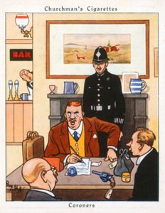 Koroner (barevná litografie) od René Bull