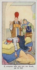 Východní přísloví: Pokud ti všichni říkají, že jsi opilý, jdi spát (barva litho) od René Bull