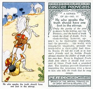"Kdo mluví pravdu, měl by být jednou nohou ve třmenu", 1931 (viz také 498188)