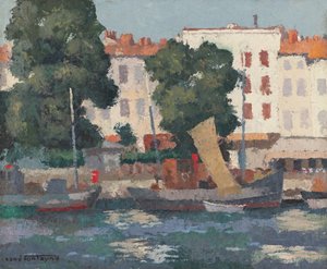 Le Quai des Dames (olej na hesianu)