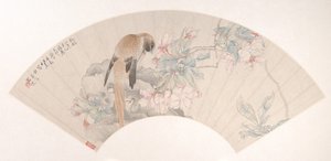 Pták na skále u kvetoucí větve z roku 1879. od Ren Xun
