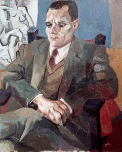 Portrét Alberta Moravii (1907-1990), italského spisovatele od Renato Guttuso