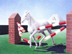 Překážka, 2004, Kresba tužkou na papíře od Rene Boin