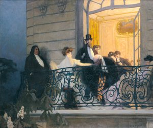 Balkon (olej na plátně)