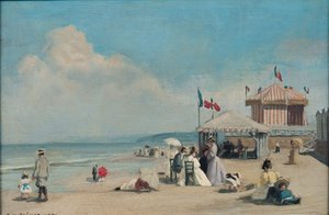 Pláž v Cabourgu
