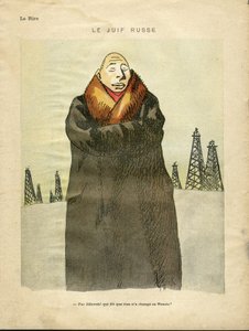 Ilustrace Hermann-Paul (1864-1940) v Le Lire, ca. 1935 – Ruský Žid – Antisemitismus, Petrole – Žid od Rene George Hermann Paul