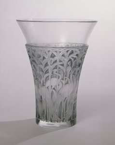 Ibis Vase, 1934 (matné a modré sklo) od Rene Jules Lalique