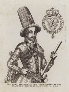 Skotský král Jakub VI. (rytina) od Renold (after) Elstrack