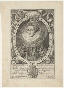 Portrét od Isabelly Clara Eugenia Nejklidnější Isabella Clara Eugenia Infanta ze Španělska (název na objektu)