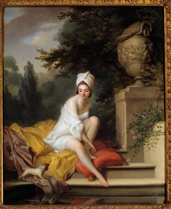 Obraz The Bather od Matthewa Williama Peterse ((1741/1742-1814) Paříž 18. století, Musee Cognacq Jay