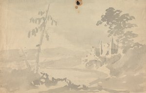 Krajina s hradem a řekou od Rev. William Gilpin