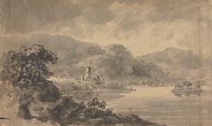 Krajina s řekou, hradem a horami od Rev. William Gilpin