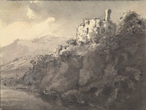 Krajina s hradem na kopci vpravo od Rev. William Gilpin