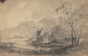 Říční krajina s hrady od Rev. William Gilpin