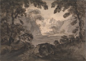 Pohled skrz stromy od Rev. William Gilpin