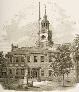 County Court House nebo, Independence Hall, Philadelphia Pennsylvania, c.1880 od Reverend Samuel Manning