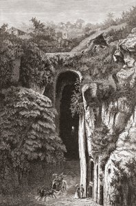 Vergiliův hrob , Neapol, jižní Itálie, konec 19. století. Z knihy Italian Pictures od Rev. Samuela Manninga, vydané kolem roku 1890. od Reverend Samuel Manning