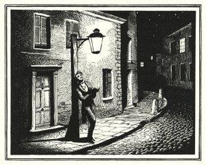 Hans Christian Andersen: The Old Street Lamp (litho)