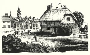 Hans Christian Andersen: Čápi (litho) od Rex (after) Whistler