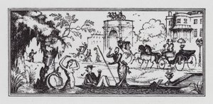 Punting (litho) od Rex (after) Whistler