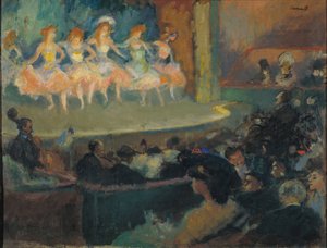 Kavárenský koncert - Obraz od Ricarda Canals (1876-1931) - c. 1903 - Olej na plátně - 51x66 - Národní muzeum umění Katalánska, Barcelona