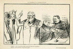 Ilustrace Ricardo Flores (1878-1918) v Le Rire, 27/07/12 - Waterloo antimilitarismu - Antimilitarismus - Jaures Jean, Herve Gustave (1871-1944) od Ricardo Flores