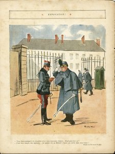 Ilustrace Ricarda Florese (1878-1918) v Le Lire, 23/04/10 - Vysvětlení - Armee, Kasárna od Ricardo Flores
