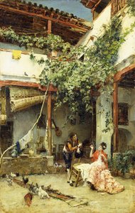 Na nádvoří, 1876 od Ricardo de Madrazo y Garreta