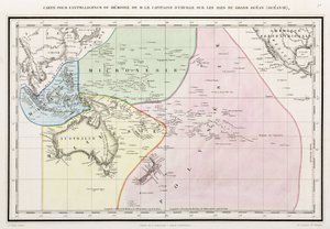 Mapa Tichého oceánu od John Pardon