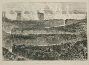 Viktoriiny vodopády, Afrika, c 1855 od John Pardon