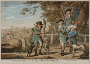 The Death of the Hare, vytištěno pro Bowles & Carver, vydané v roce 1796 (mezzotinta) od Richard (after) Dighton