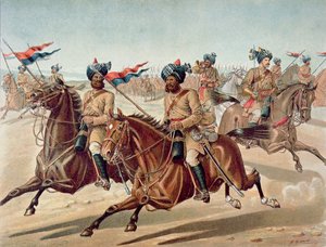 Scouts of the 10th Bengal Lancers (polní servisní sada), Anglo-indická armáda z 80. let 19. století (barevné lito)
