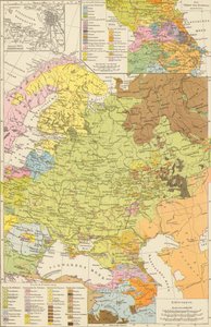 Andree, Richard. Volkerkarte von Russland. 1881 A od Richard Andree