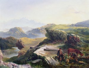 Dřevorubci (olej na plátně) od Richard Ansdell