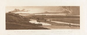V dálce vidět vodní dílo v Marli a St. Germain en Laye 1803; Deska 15 z Views v Paříži, Emanuel Volume obkreslování desky B1981.25.2624