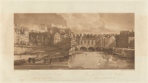 Pohled na Pont St. Michael, pořízený z Pont Neuf, 1803