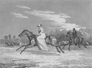 Dáma na závodech Egham, c1810
