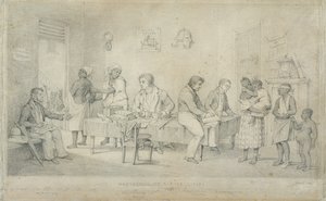 Protector of Slaves Office, Trinidad, cca 1833 (grafit na tkaném papíře)