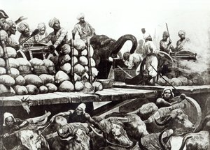 Bitva u Plassey, 23. června 1757 (litho)