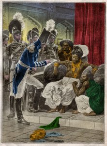 Sri Vikrama Rajasinha, král Kandy (Srí Lanka) propuštěn Angličany v roce 1815. 1924 (Ilustrace)