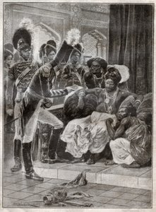 Sri Vikrama Rajasinha, král Kandy (Srí Lanka) propuštěn Angličany v roce 1815. 1924 (Ilustrace)