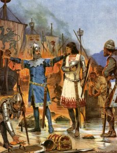 Fitzstephen spálil své lodě od Richard Caton II (after) Woodville
