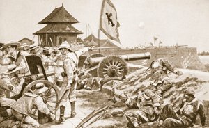 Boxerské hnutí, ilustrace z knihy "Hutchinsons History of the Nations", cca 1910 od Richard Caton Woodville
