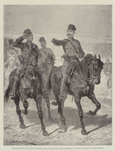 Brigádní generál Sir Herbert Kitchener, Sirdar z egyptské armády, velitel vojsk postupujících směrem k Dongole od Richard Caton Woodville junior