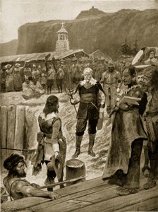 První noha Británie v Quebecu, ilustrace z 