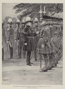 Král Edward VII. inspekce gardistů v Marlborough House dne 25. června