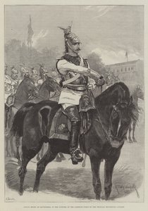 Princ Jindřich z Battenbergu v uniformě Garde-du-Corps pruské domácí kavalérie